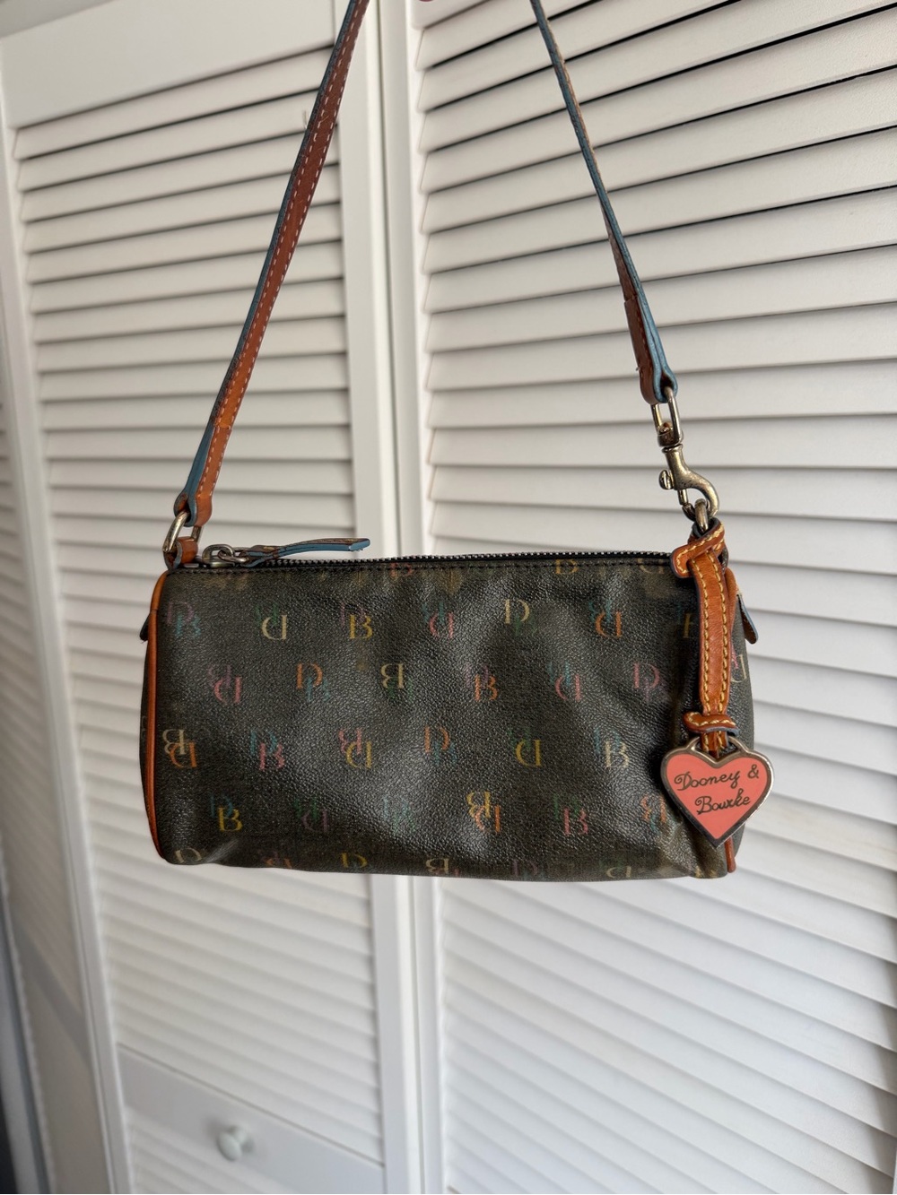 Vintage Y2K Dooney and Bourke colorful monogram small shoulder bag TLC PROJECT